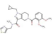 1-(cyclopropylmethyl)-5-(2,3-dimethoxybenzoyl)-N-methyl-N-(1,3-thiazol-4-ylmethyl)-4,5,6,7-tetrahydro-1H-pyrazolo[4,3-c]pyridine-3-carboxamide