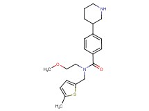 N-(2-methoxyethyl)-N-[(5-methyl-2-thienyl)methyl]-4-piperidin-3-ylbenzamide
