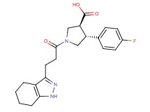 (3S*,4R*)-4-(4-fluorophenyl)-1-[3-(4,5,6,7-tetrahydro-1H-indazol-3-yl)propanoyl]pyrrolidine-3-carboxylic acid