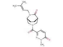 (1S*,5R*)-6-(3-methyl-2-buten-1-yl)-3-[(1-methyl-6-oxo-1,6-dihydro-3-pyridazinyl)carbonyl]-3,6-diazabicyclo[3.2.2]nonan-7-one