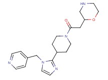 2-(2-oxo-2-{4-[1-(4-pyridinylmethyl)-1H-imidazol-2-yl]-1-piperidinyl}ethyl)morpholine