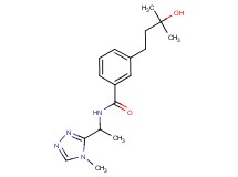 3-(3-hydroxy-3-methylbutyl)-N-[1-(4-methyl-4H-1,2,4-triazol-3-yl)ethyl]benzamide