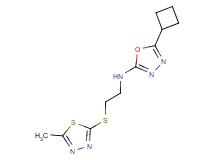 5-cyclobutyl-N-{2-[(5-methyl-1,3,4-thiadiazol-2-yl)thio]ethyl}-1,3,4-oxadiazol-2-amine