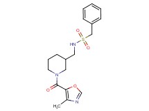 N-({1-[(4-methyl-1,3-oxazol-5-yl)carbonyl]-3-piperidinyl}methyl)-1-phenylmethanesulfonamide