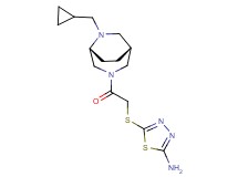 5-({2-[(1R*,5R*)-6-(cyclopropylmethyl)-3,6-diazabicyclo[3.2.2]non-3-yl]-2-oxoethyl}thio)-1,3,4-thiadiazol-2-amine