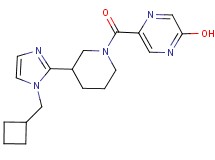 5-({3-[1-(cyclobutylmethyl)-1H-imidazol-2-yl]-1-piperidinyl}carbonyl)-2-pyrazinol