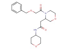 2-{4-[(benzyloxy)acetyl]-3-morpholinyl}-N-(tetrahydro-2H-pyran-4-yl)acetamide