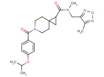 6-(4-isopropoxybenzoyl)-N-methyl-N-[(4-methyl-1,2,5-oxadiazol-3-yl)methyl]-6-azaspiro[2.5]octane-1-carboxamide