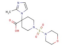 4-(2-methyl-1H-imidazol-1-yl)-1-(morpholin-4-ylsulfonyl)piperidine-4-carboxylic acid