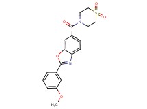 6-[(1,1-dioxidothiomorpholin-4-yl)carbonyl]-2-(3-methoxyphenyl)-1,3-benzoxazole