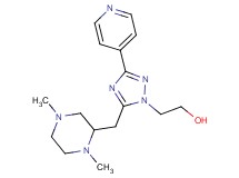 2-{5-[(1,4-dimethylpiperazin-2-yl)methyl]-3-pyridin-4-yl-1H-1,2,4-triazol-1-yl}ethanol
