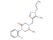 1-(2-chlorophenyl)-5-methyl-4-[(5-methyl-1-propyl-1H-pyrazol-4-yl)methyl]-2-piperazinone