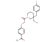 1-(4-{2-[3-(4-fluorobenzyl)-3-(hydroxymethyl)-1-piperidinyl]-2-oxoethoxy}phenyl)ethanone