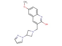 6-methoxy-3-{[3-(1H-pyrazol-1-yl)-1-azetidinyl]methyl}-2-quinolinol