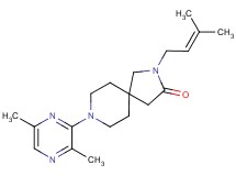 8-(3,6-dimethyl-2-pyrazinyl)-2-(3-methyl-2-buten-1-yl)-2,8-diazaspiro[4.5]decan-3-one