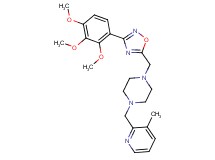1-[(3-methyl-2-pyridinyl)methyl]-4-{[3-(2,3,4-trimethoxyphenyl)-1,2,4-oxadiazol-5-yl]methyl}piperazine