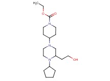 ethyl 4-[4-cyclopentyl-3-(2-hydroxyethyl)-1-piperazinyl]-1-piperidinecarboxylate