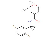 N-[1-(2,5-difluorophenyl)cyclopropyl]-2,2-dimethyltetrahydro-2H-pyran-4-carboxamide