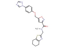 N-methyl-N-(4,5,6,7-tetrahydro-1,3-benzothiazol-2-ylmethyl)-5-{[4-(1H-1,2,4-triazol-1-yl)phenoxy]methyl}-3-isoxazolecarboxamide