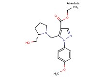 ethyl 5-{[(2S)-2-(hydroxymethyl)-1-pyrrolidinyl]methyl}-1-(4-methoxyphenyl)-1H-pyrazole-4-carboxylate