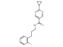 2-cyclopropyl-N-[3-(2-fluorophenyl)propyl]pyrimidine-5-carboxamide