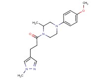 4-(4-methoxyphenyl)-2-methyl-1-[3-(1-methyl-1H-pyrazol-4-yl)propanoyl]piperazine