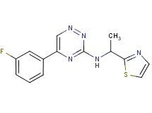 5-(3-fluorophenyl)-N-[1-(1,3-thiazol-2-yl)ethyl]-1,2,4-triazin-3-amine