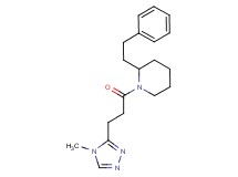 1-[3-(4-methyl-4H-1,2,4-triazol-3-yl)propanoyl]-2-(2-phenylethyl)piperidine
