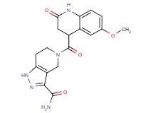 5-[(6-methoxy-2-oxo-1,2,3,4-tetrahydro-4-quinolinyl)carbonyl]-4,5,6,7-tetrahydro-1H-pyrazolo[4,3-c]pyridine-3-carboxamide