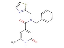 N-benzyl-6-methyl-2-oxo-N-(1,3-thiazol-2-ylmethyl)-1,2-dihydropyridine-4-carboxamide