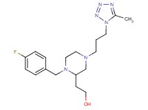 2-{1-(4-fluorobenzyl)-4-[3-(5-methyl-1H-tetrazol-1-yl)propyl]-2-piperazinyl}ethanol