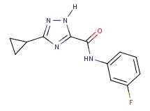 3-cyclopropyl-N-(3-fluorophenyl)-1H-1,2,4-triazole-5-carboxamide