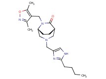 (1S*,5R*)-3-[(2-butyl-1H-imidazol-4-yl)methyl]-6-[(3,5-dimethylisoxazol-4-yl)methyl]-3,6-diazabicyclo[3.2.2]nonan-7-one