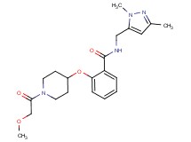N-[(1,3-dimethyl-1H-pyrazol-5-yl)methyl]-2-{[1-(methoxyacetyl)piperidin-4-yl]oxy}benzamide