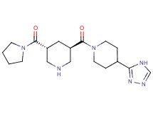 1-{[(3R*,5R*)-5-(pyrrolidin-1-ylcarbonyl)piperidin-3-yl]carbonyl}-4-(4H-1,2,4-triazol-3-yl)piperidine