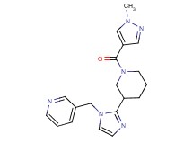 3-[(2-{1-[(1-methyl-1H-pyrazol-4-yl)carbonyl]-3-piperidinyl}-1H-imidazol-1-yl)methyl]pyridine