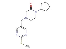 1-cyclopentyl-4-{[2-(methylthio)pyrimidin-5-yl]methyl}piperazin-2-one