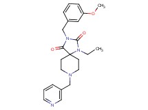 1-ethyl-3-(3-methoxybenzyl)-8-(3-pyridinylmethyl)-1,3,8-triazaspiro[4.5]decane-2,4-dione