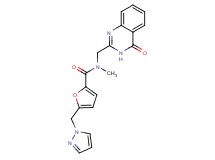 N-methyl-N-[(4-oxo-3,4-dihydro-2-quinazolinyl)methyl]-5-(1H-pyrazol-1-ylmethyl)-2-furamide