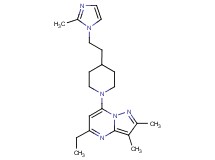 5-ethyl-2,3-dimethyl-7-{4-[2-(2-methyl-1H-imidazol-1-yl)ethyl]piperidin-1-yl}pyrazolo[1,5-a]pyrimidine