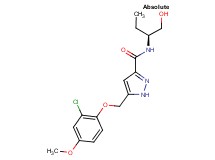 5-[(2-chloro-4-methoxyphenoxy)methyl]-N-[(1S)-1-(hydroxymethyl)propyl]-1H-pyrazole-3-carboxamide