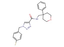 1-(4-fluorobenzyl)-N-[(4-phenyltetrahydro-2H-pyran-4-yl)methyl]-1H-1,2,3-triazole-4-carboxamide