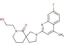 2-(7-fluoro-4-methylquinolin-2-yl)-7-(2-hydroxyethyl)-2,7-diazaspiro[4.5]decan-6-one