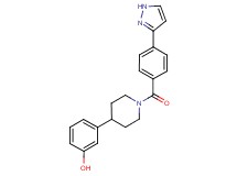 3-{1-[4-(1H-pyrazol-3-yl)benzoyl]piperidin-4-yl}phenol