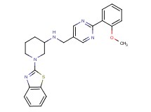 1-(1,3-benzothiazol-2-yl)-N-{[2-(2-methoxyphenyl)-5-pyrimidinyl]methyl}-3-piperidinamine