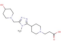 3-(4-{5-[(4-hydroxypiperidin-1-yl)methyl]-4-methyl-4H-1,2,4-triazol-3-yl}piperidin-1-yl)propanoic acid