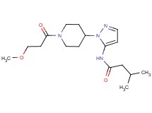 N-{1-[1-(3-methoxypropanoyl)-4-piperidinyl]-1H-pyrazol-5-yl}-3-methylbutanamide
