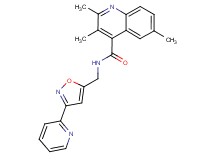 2,3,6-trimethyl-N-{[3-(2-pyridinyl)-5-isoxazolyl]methyl}-4-quinolinecarboxamide