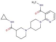 N-cyclopropyl-1'-{3-[(methylamino)carbonyl]pyridin-2-yl}-1,4'-bipiperidine-3-carboxamide