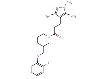 3-[(2-fluorophenoxy)methyl]-1-[3-(1,3,5-trimethyl-1H-pyrazol-4-yl)propanoyl]piperidine